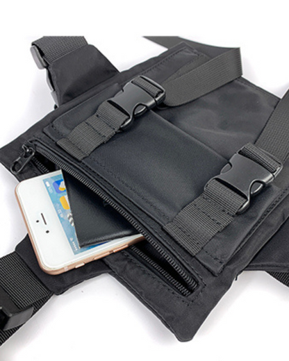 Sleek Black Sling Chest Bag -  functional chest bag - Versatile Black Sling Chest Bag for Daily Adventures - View 11