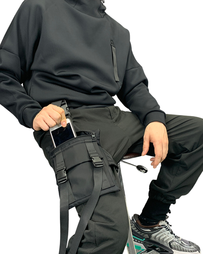 Sleek Black Sling Chest Bag -  waterproof bag - Versatile Black Sling Chest Bag for Daily Adventures - View 7