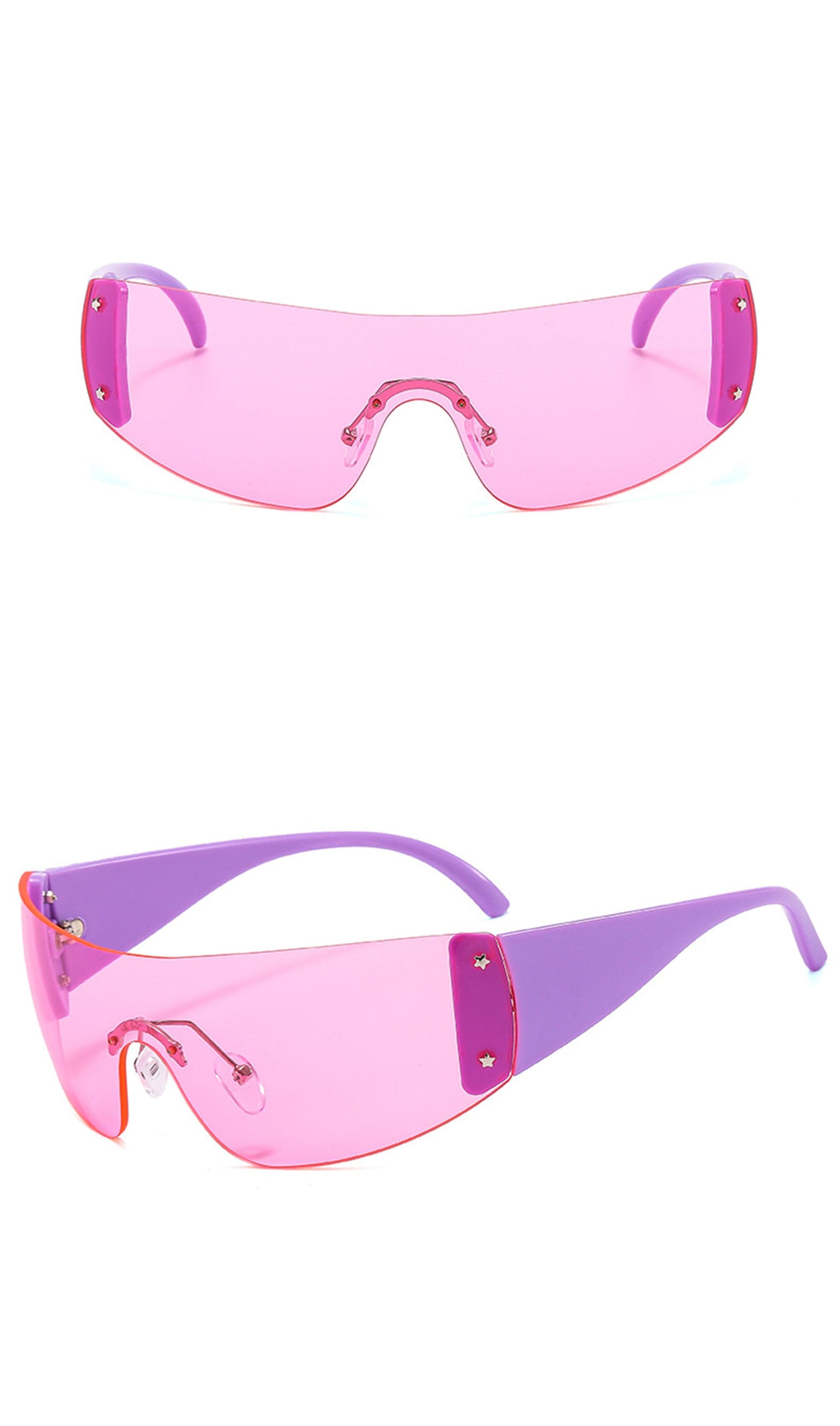Sleek Frameless One-Piece Shades - frameless sunglasses - Stylish Frameless One-Piece Shades for Elegant Look - View 15