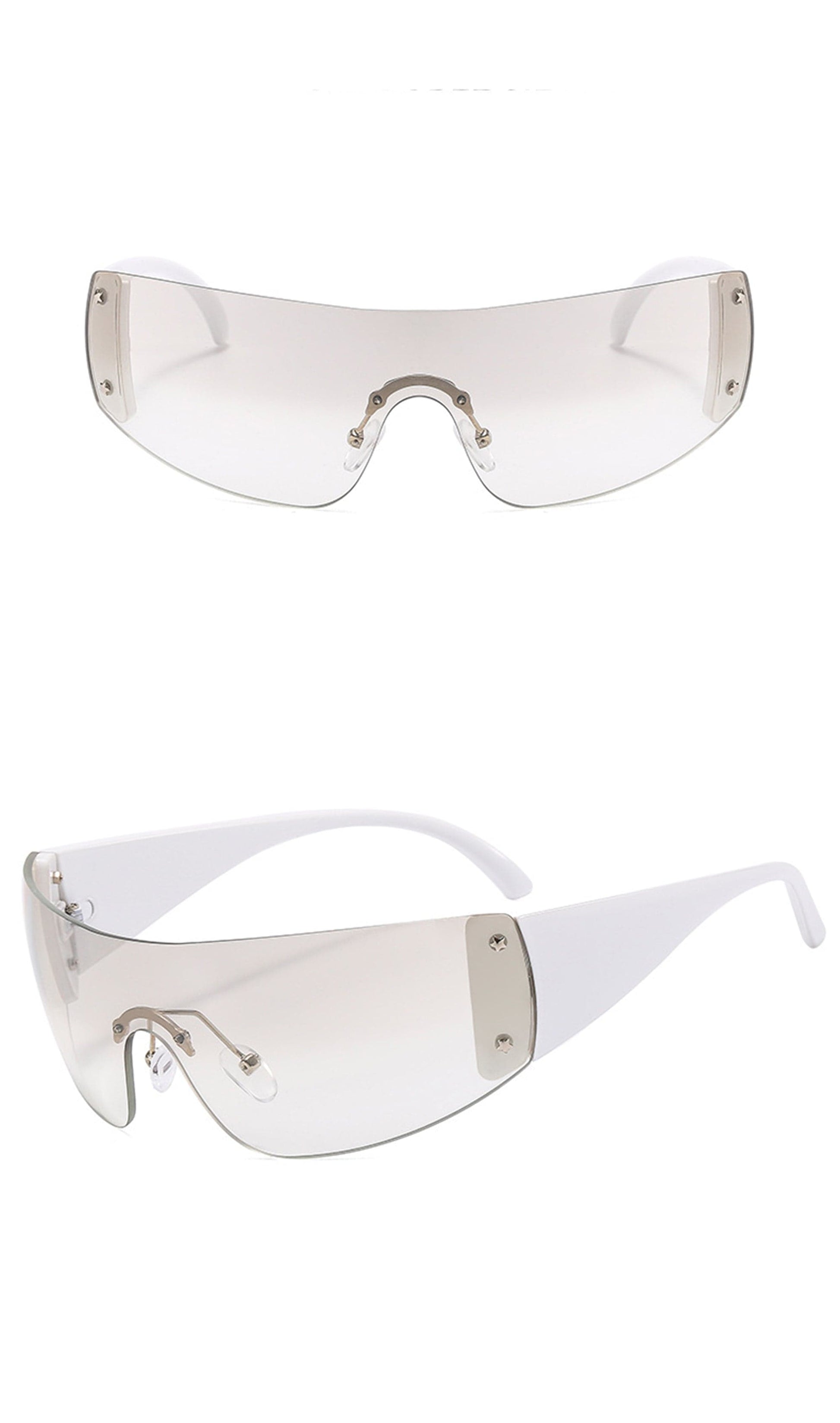 Sleek Frameless One-Piece Shades -  polycarbonate sunglasses - Stylish Frameless One-Piece Shades for Elegant Look - View 14