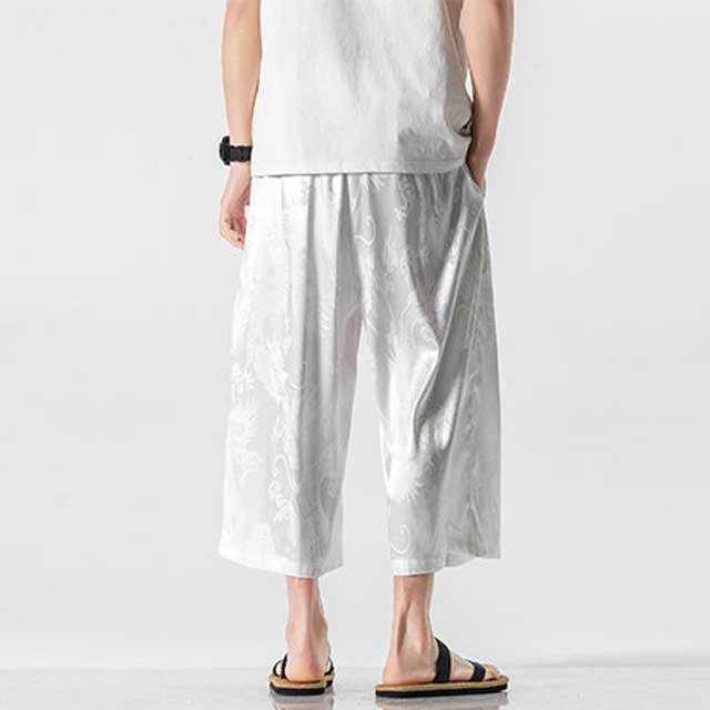 Sleek Hakama-Inspired Trousers -  casual trousers - Modern Hakama-Inspired Trousers for Effortless Style - View 4