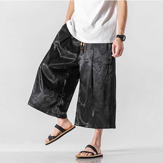 Sleek Hakama-Inspired Trousers - comfortable trousers - Modern Hakama-Inspired Trousers for Effortless Style - Main view