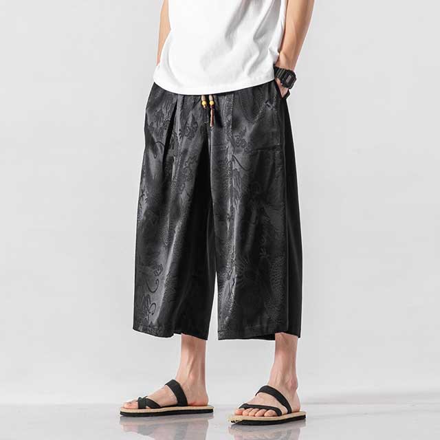 Sleek Hakama-Inspired Trousers -  mens pants - Modern Hakama-Inspired Trousers for Effortless Style - View 5