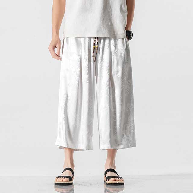 Sleek Hakama-Inspired Trousers -  stylish pants - Modern Hakama-Inspired Trousers for Effortless Style - View 6