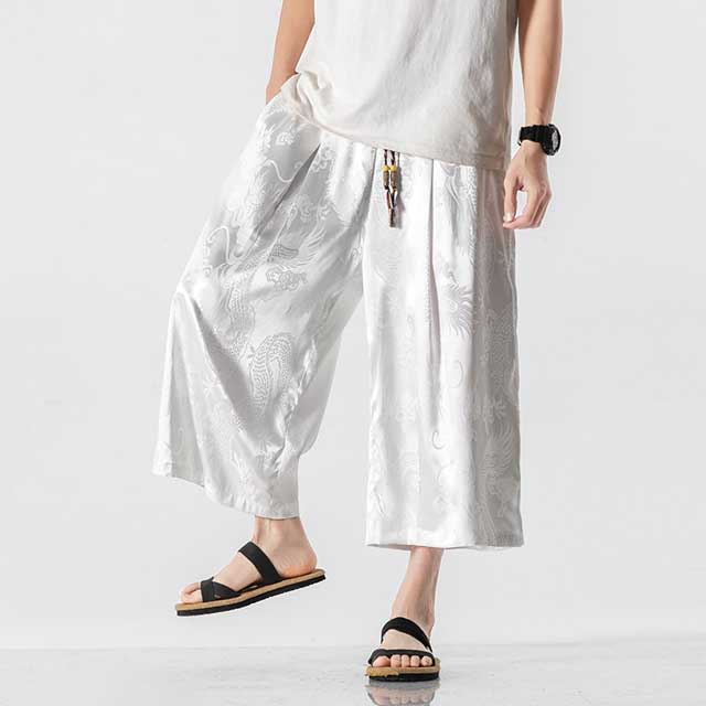 Sleek Hakama-Inspired Trousers -  trendy mens pants - Modern Hakama-Inspired Trousers for Effortless Style - View 7