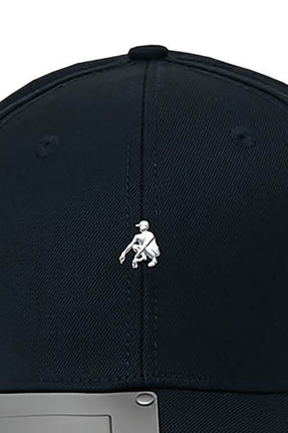 Sleek Metal Plate Black Cap -  street style - Sleek Black Cap with Metal Plate for Street Style - View 7