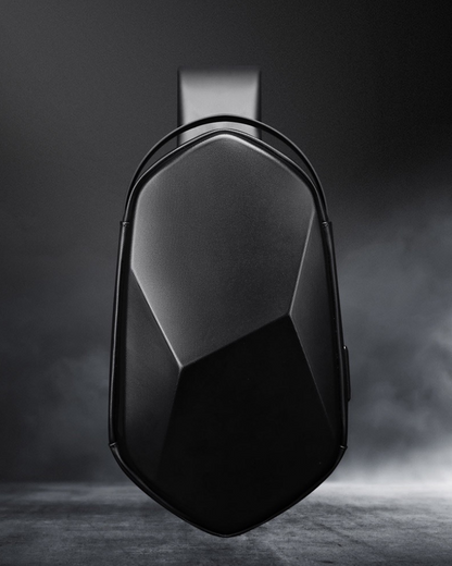 Sleek Polyhedron Sling Backpack -  black backpack - Sleek Polyhedron Sling Backpack with USB Charging - View 4