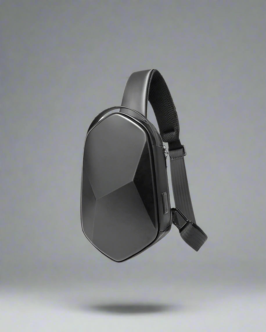 Sleek Polyhedron Sling Backpack - durable sling backpack - Sleek Polyhedron Sling Backpack with USB Charging - Main view