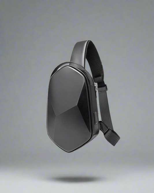 Sleek Polyhedron Sling Backpack - durable sling backpack - Sleek Polyhedron Sling Backpack with USB Charging - Main view