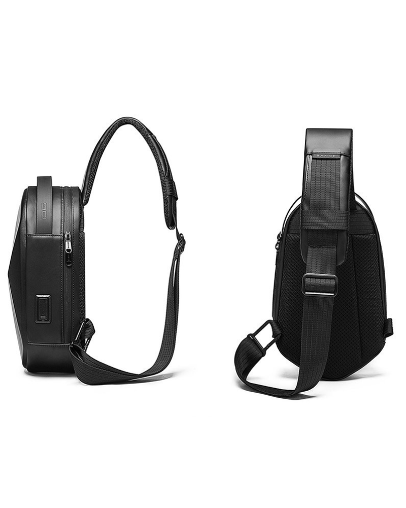 Sleek Polyhedron Sling Backpack -  travel backpack with security - Sleek Polyhedron Sling Backpack with USB Charging - View 13