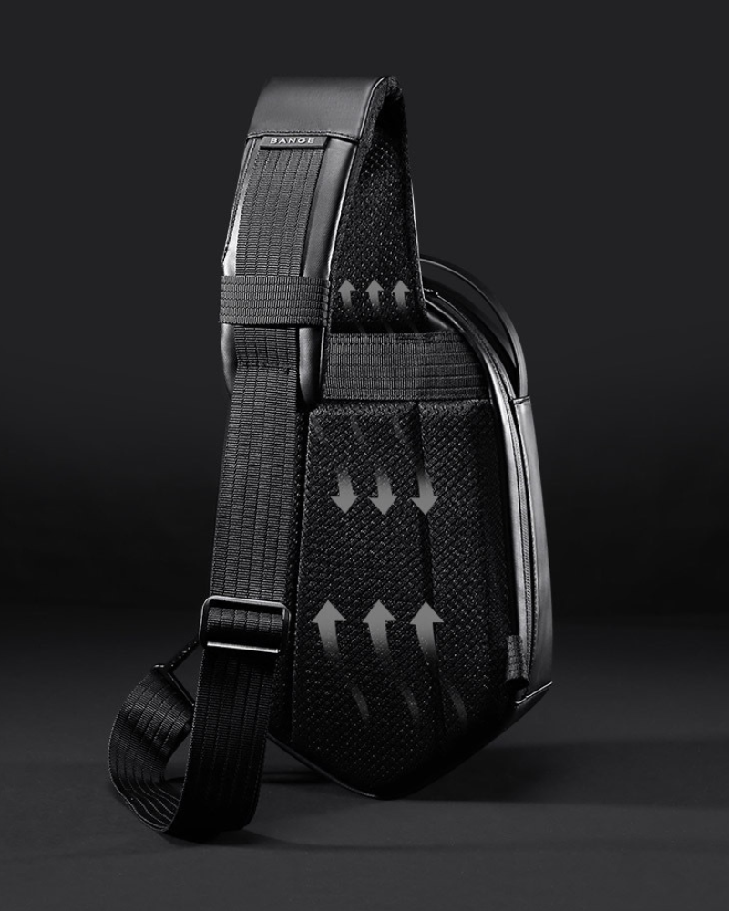 Sleek Polyhedron Sling Backpack -  travel backpack with security - Sleek Polyhedron Sling Backpack with USB Charging - View 6