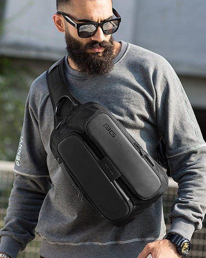 Sleek Tech Sling Backpack -  durable materials - Sleek Tech Sling Backpack with USB Port - View 3