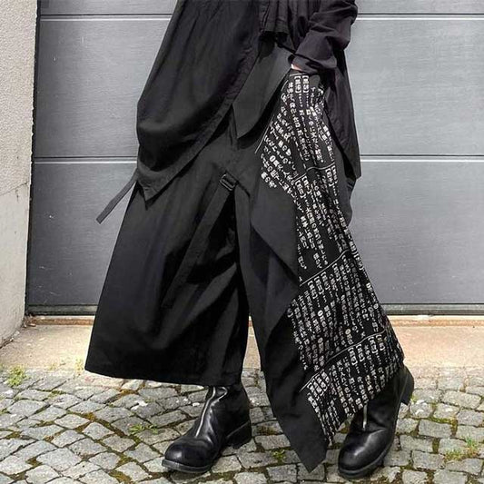 Sleek Wide-Leg Hakama Trousers - hakama trousers - Sleek Wide-Leg Hakama Trousers for Modern Style - Main view