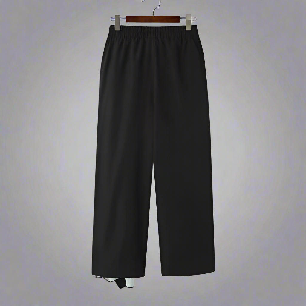 Sleek Wide-Leg Hakama Trousers -  stylish trousers - Sleek Wide-Leg Hakama Trousers for Modern Style - View 6