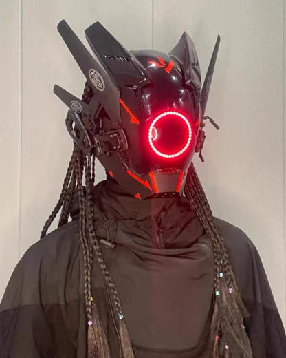 Smart LED Cyberpunk Helmet -  led helmet - LED Cyberpunk Helmet for Creative Costume Adventures - View 4