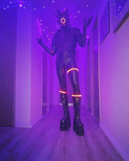 Smart LED Cyberpunk Helmet -  sci-fi mask - LED Cyberpunk Helmet for Creative Costume Adventures - View 6