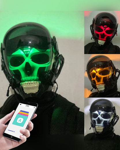 Smart LED Skull Cyberpunk Helmet -  led mask - Cyberpunk LED Skull Helmet for Unique Style - View 17