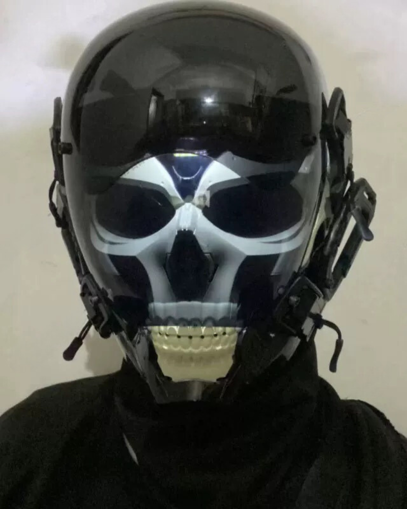 Smart LED Skull Cyberpunk Helmet - cyberpunk helmet - Cyberpunk LED Skull Helmet for Unique Style - View 9