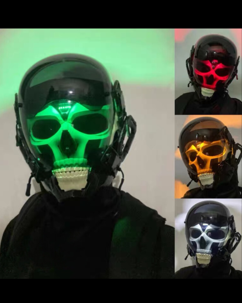 Smart LED Skull Cyberpunk Helmet -  multicolor helmet - Cyberpunk LED Skull Helmet for Unique Style - View 18