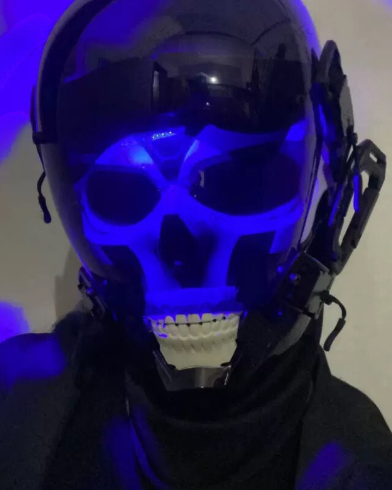 Smart LED Skull Cyberpunk Helmet -  multicolor helmet - Cyberpunk LED Skull Helmet for Unique Style - View 11