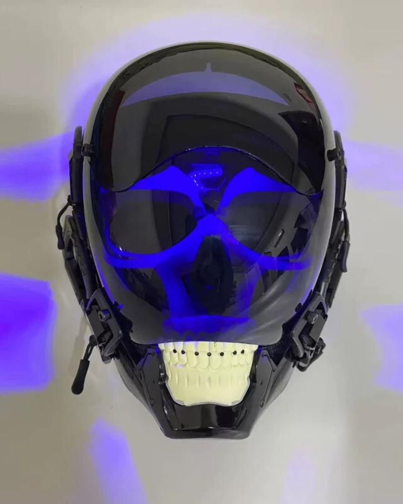 Smart LED Skull Cyberpunk Helmet -  multicolor helmet - Cyberpunk LED Skull Helmet for Unique Style - View 4