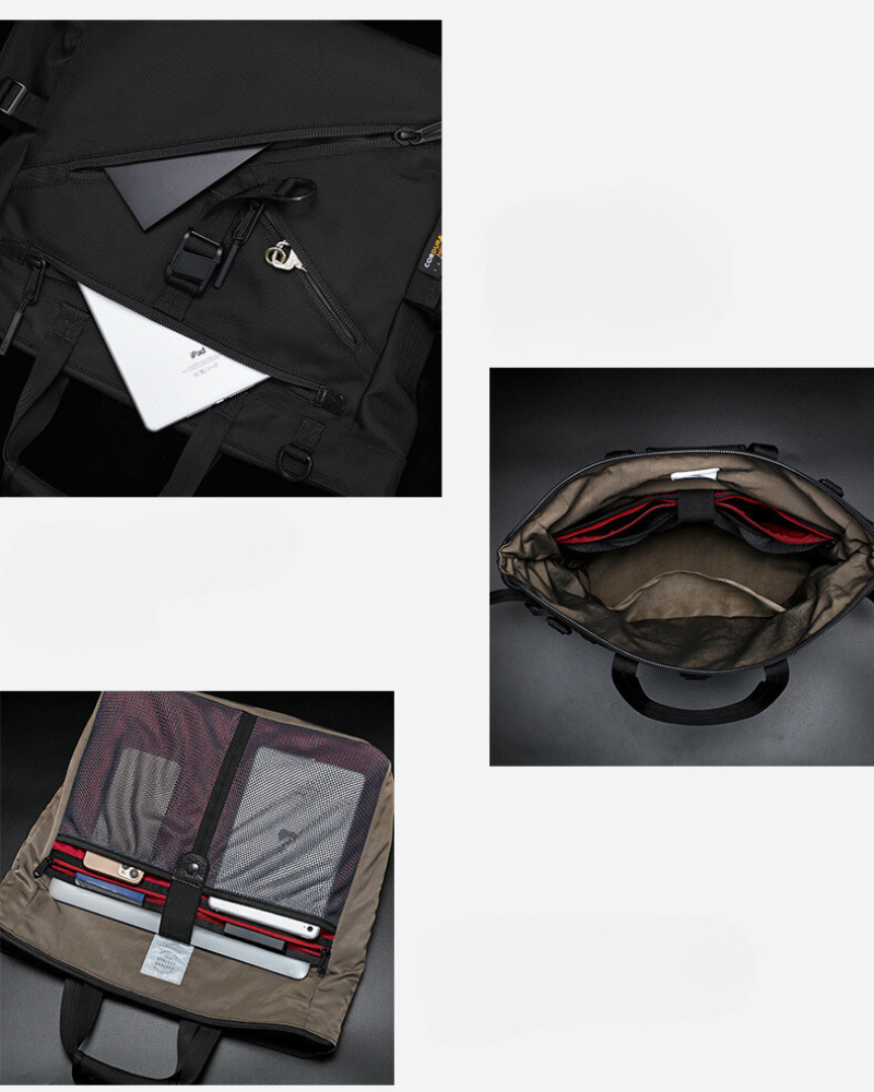 Spacious Elite Messenger Bag -  horizontal square bag - Soft Techwear Horizontal Messenger Bag with Versatile Style - View 10