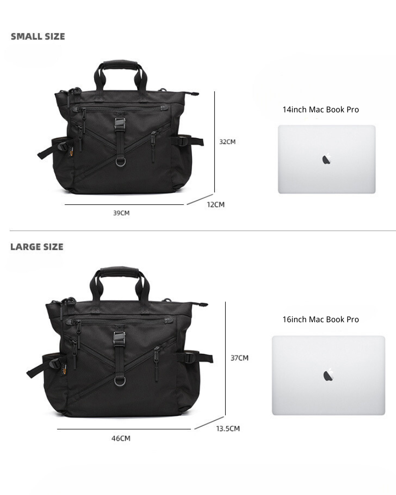 Spacious Elite Messenger Bag -  streetwear - Soft Techwear Horizontal Messenger Bag with Versatile Style - View 5