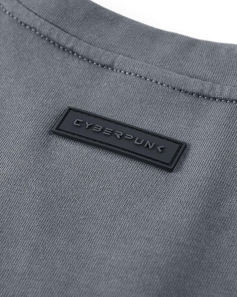 Splice Techwear Tee -  cyberpunk style t-shirt - Splice Techwear Tee - Functional Gray T-shirt - View 5