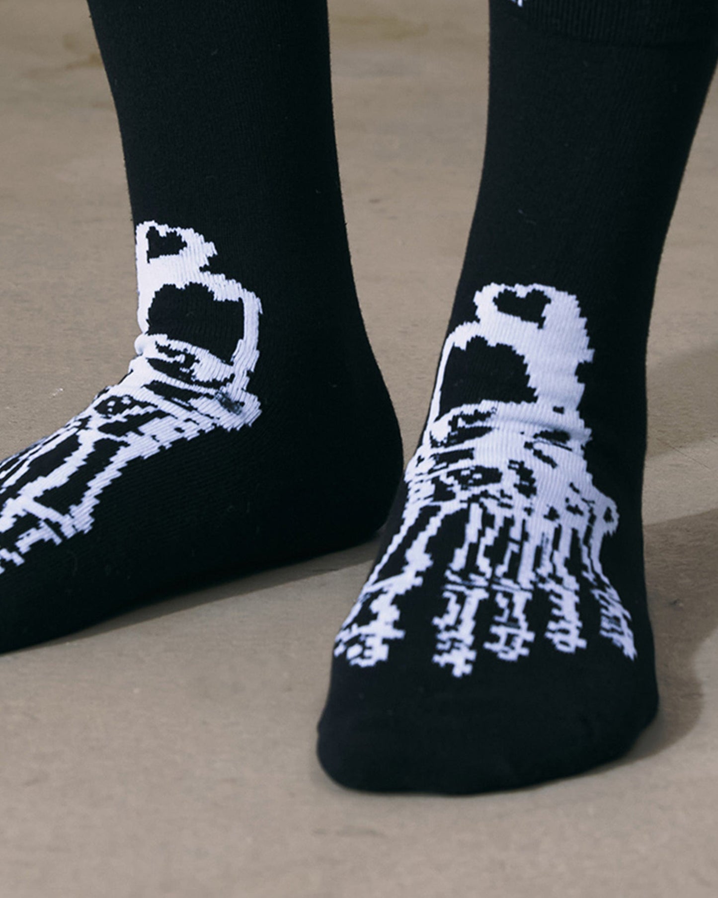 Socks - Spooky Style Skeleton Socks - Accessories by Imaphotic
