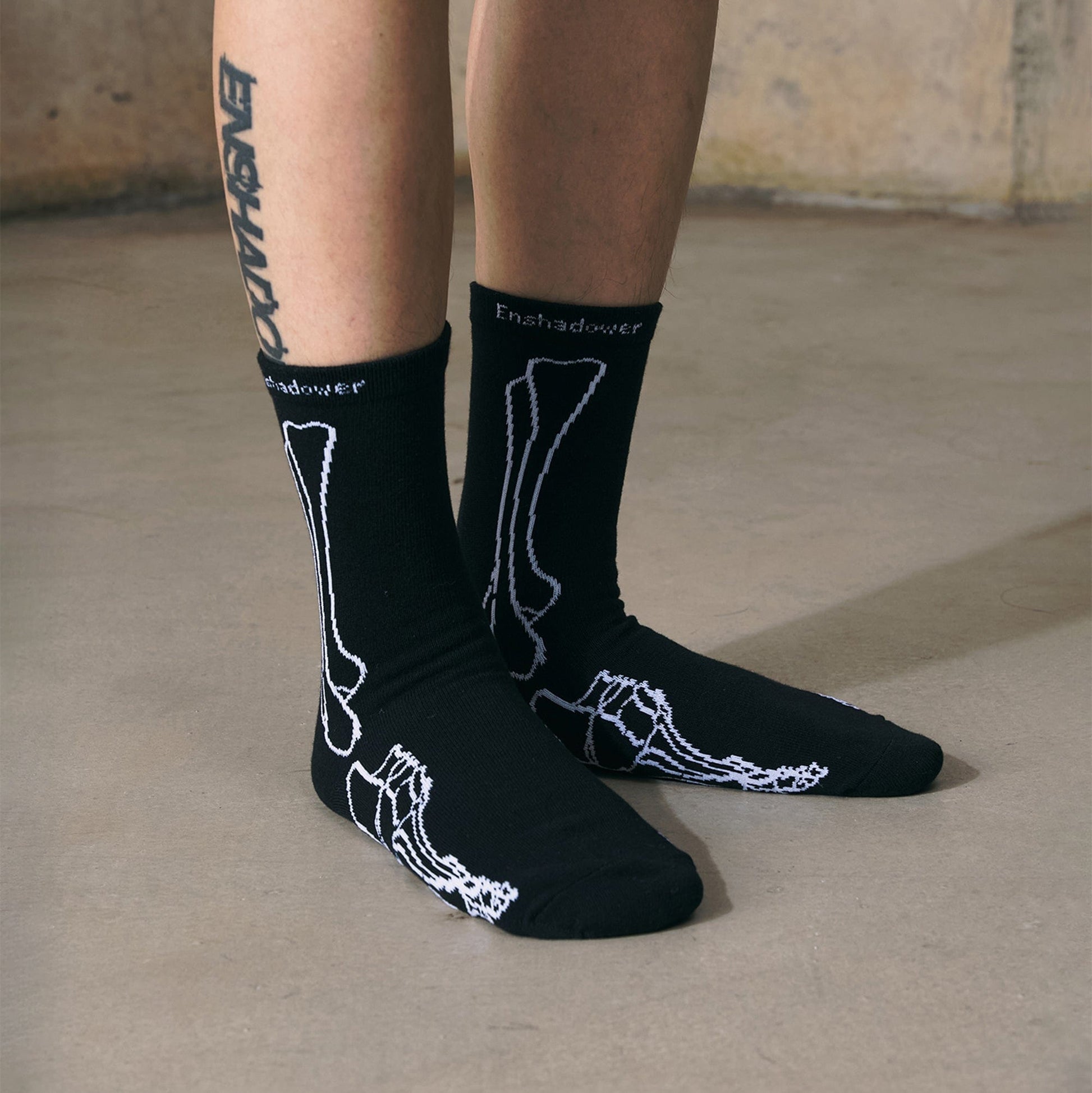Socks - Spooky Style Skeleton Socks - ENSHADOWER Skeleton Socks by Imaphotic