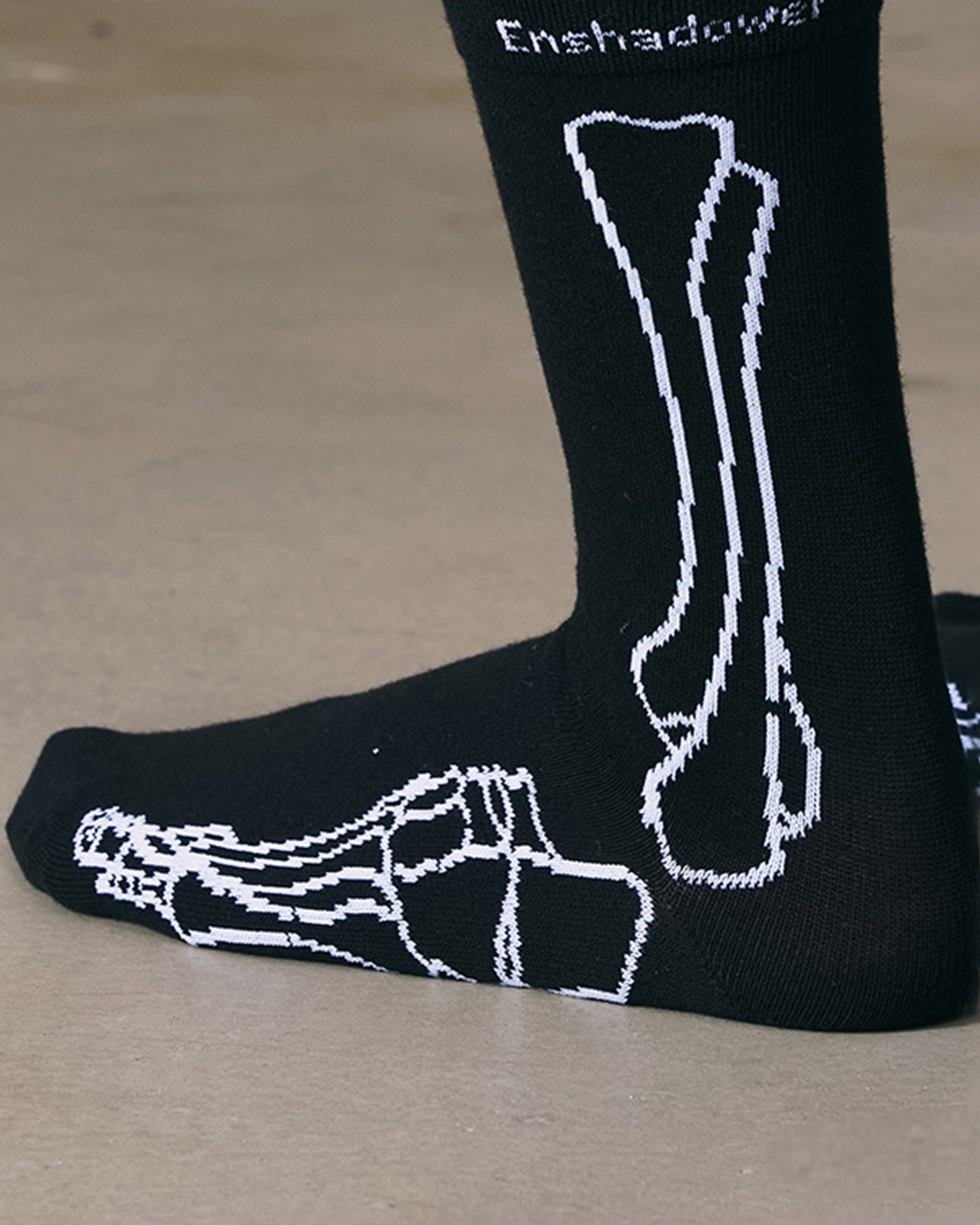 Socks - Spooky Style Skeleton Socks - YW by Imaphotic