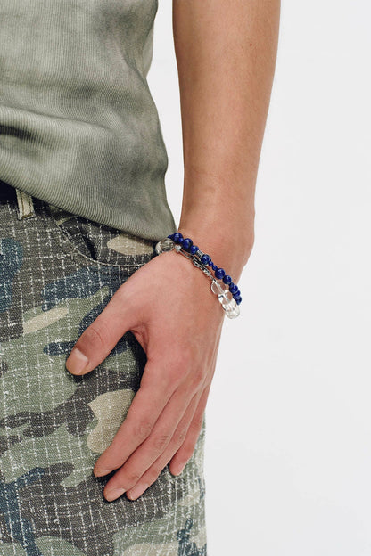 St dazzling Lapis Lazuli Bracelet -  premium materials bracelet - Lapis Lazuli Beaded Bracelet with Chaos Star Symbol - View 6