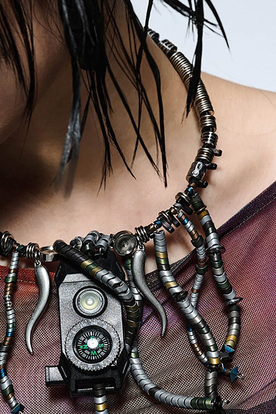 Stainless Steel Compass Necklace -  compass necklace - Stainless Steel Compass Necklace with Unique Design - View 5