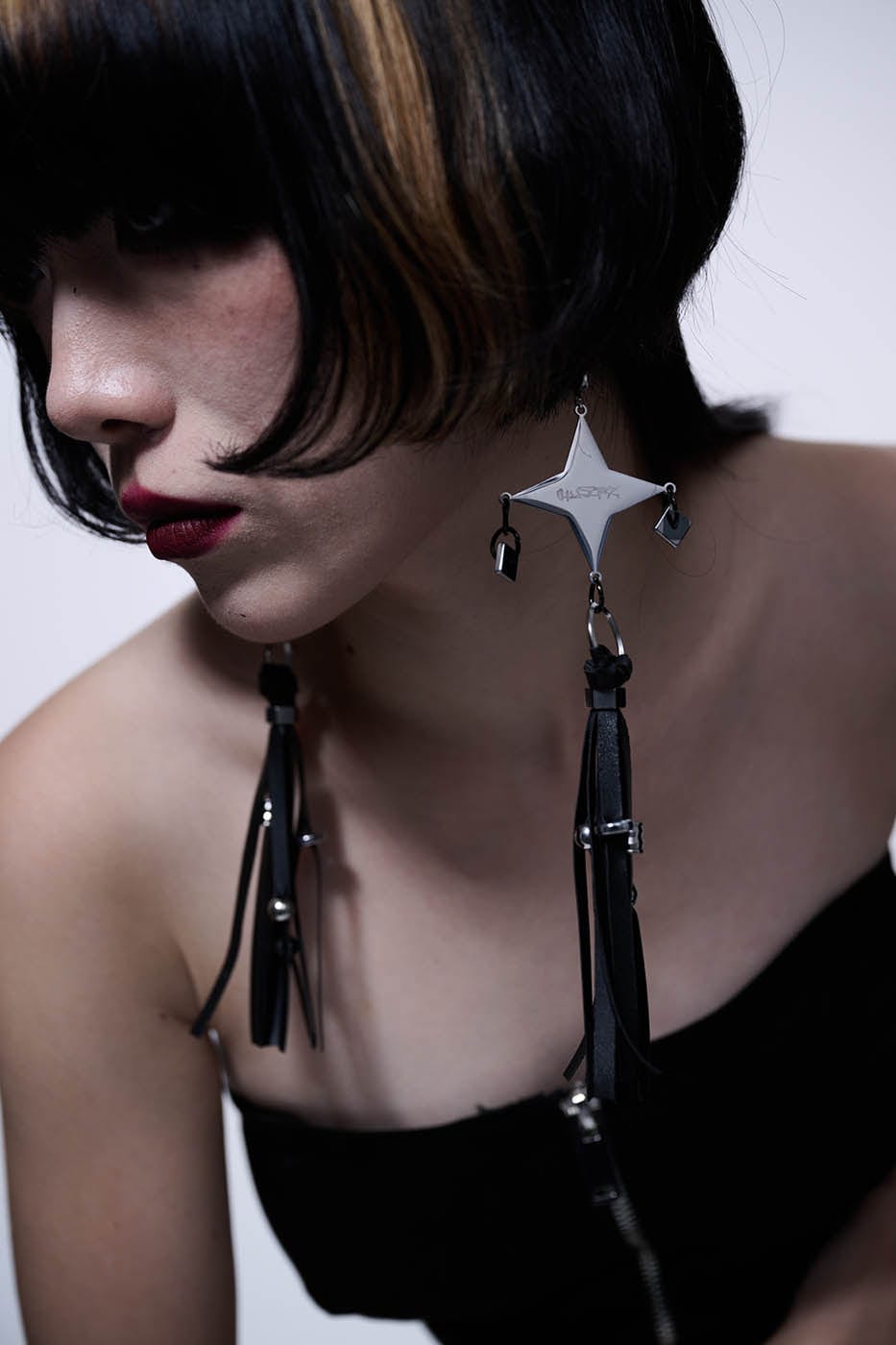 Starry Tassel Charm Earrings -  modern tassel earrings - Elegant Star Tassel Earrings with Premium Finish - View 4