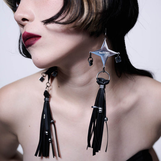 Starry Tassel Charm Earrings - stylish earrings - Elegant Star Tassel Earrings with Premium Finish - Main view