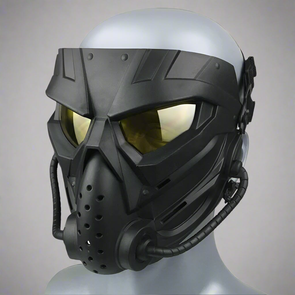 Stealth Black Tactical Face Mask -  black mask - Tactical Face Mask in Stealth Black for Outdoor Adventures - View 11