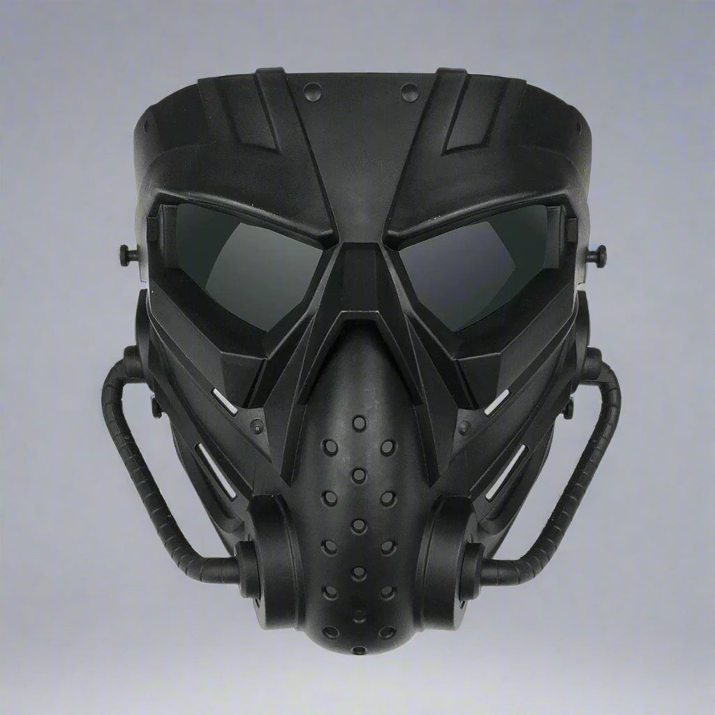 Stealth Black Tactical Face Mask -  black mask - Tactical Face Mask in Stealth Black for Outdoor Adventures - View 4