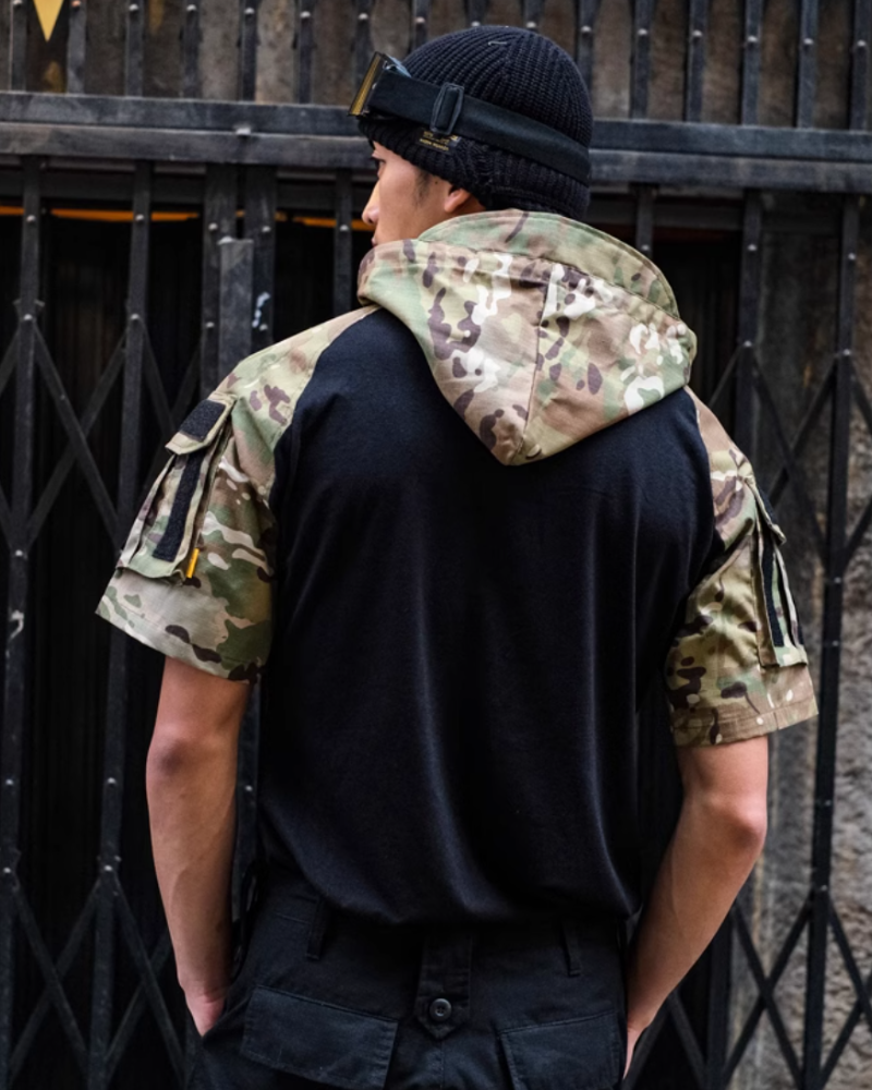 Stealth Camo Tactical T-Shirt -  cotton t-shirt - Camouflage Tactical T-Shirt for Outdoor Adventures - View 5