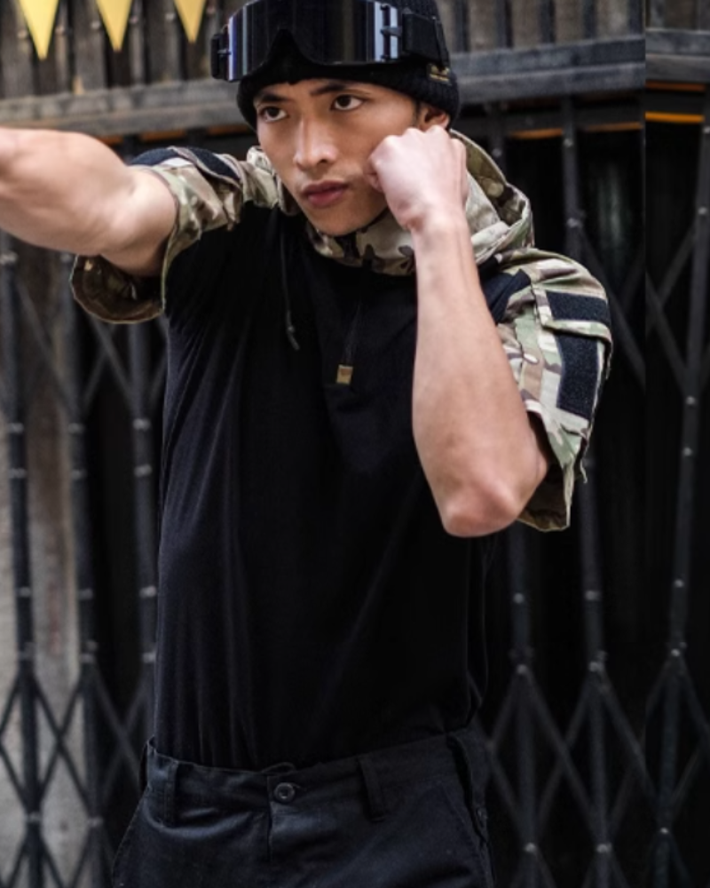 Stealth Camo Tactical T-Shirt - tactical t-shirt - Camouflage Tactical T-Shirt for Outdoor Adventures - View 9