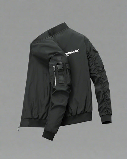 Stealth Urban Bomber Jacket -  black jacket - Urban Black Bomber Jacket for Modern Style and Comfort - View 3