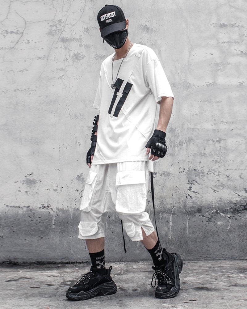 Stealth Utility Long Cargo Shorts -  black shorts - Stealth Utility Long Cargo Shorts for Ultimate Comfort - View 3