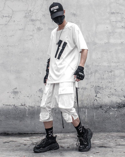 Stealth Utility Long Cargo Shorts -  black shorts - Stealth Utility Long Cargo Shorts for Ultimate Comfort - View 3