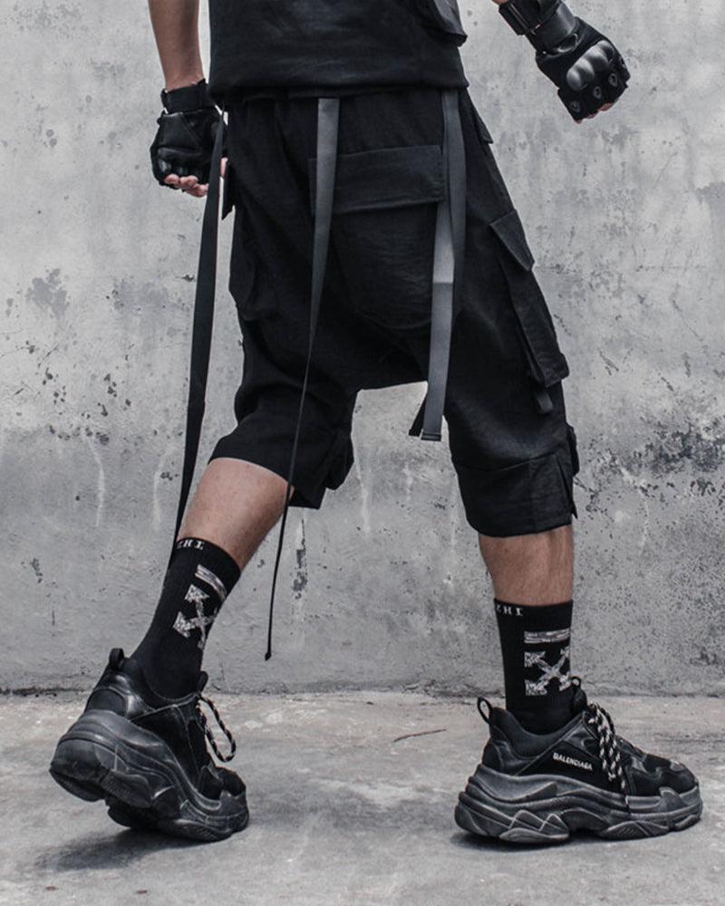 Stealth Utility Long Cargo Shorts -  comfortable cargo shorts - Stealth Utility Long Cargo Shorts for Ultimate Comfort - View 4