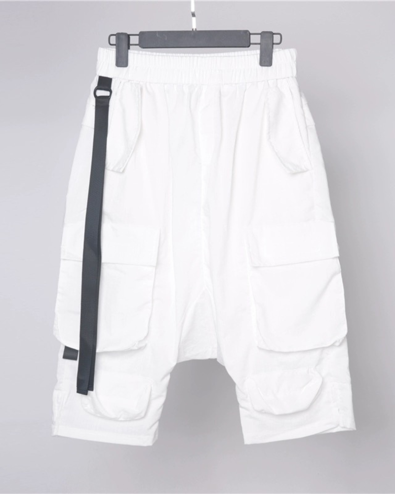 Stealth Utility Long Cargo Shorts -  white shorts - Stealth Utility Long Cargo Shorts for Ultimate Comfort - View 9
