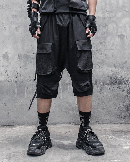 Stealth Utility Long Cargo Shorts -  multi-pocket shorts - Stealth Utility Long Cargo Shorts for Ultimate Comfort - View 5