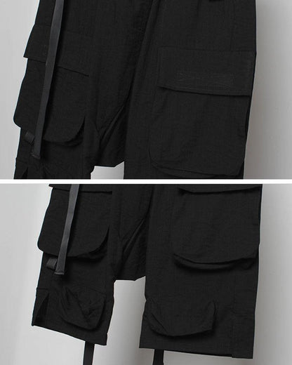 Stealth Utility Long Cargo Shorts -  black shorts - Stealth Utility Long Cargo Shorts for Ultimate Comfort - View 12