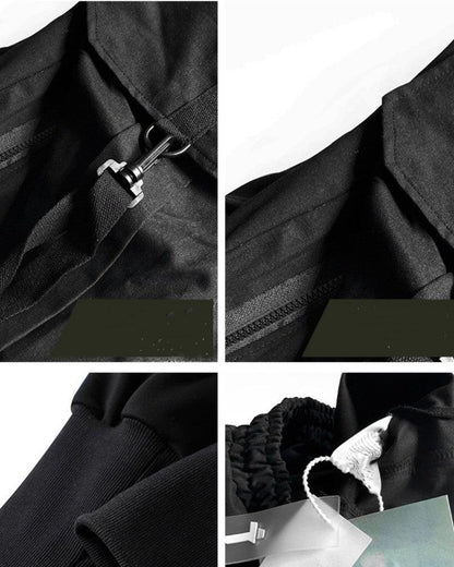 Stealthy Black Cargo Trousers -  urban wear - Stylish Black Cargo Trousers for Everyday Adventures - View 7