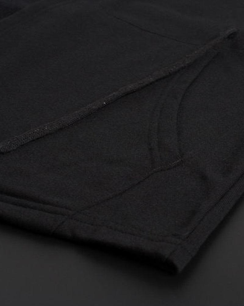 Stealthy Black Hooded Cloak -  comfortable cloak - Techwear Black Hooded Cloak for Stylish Comfort - View 11