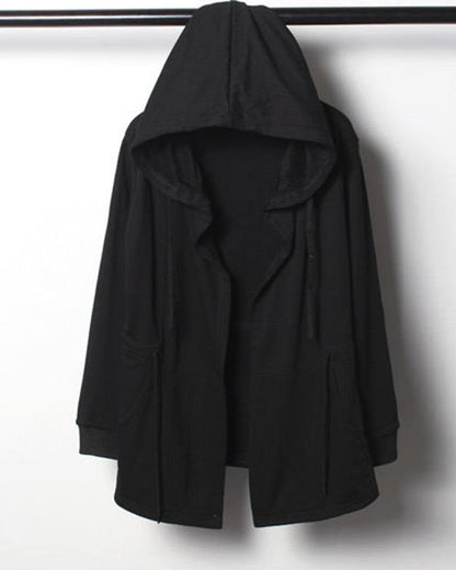 Stealthy Black Hooded Cloak -  ninja - Techwear Black Hooded Cloak for Stylish Comfort - View 7