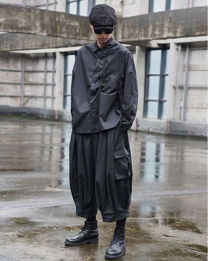 Stealthy Black Ninja Cargo Pants -  comfortable daily wear pants - Ninja Cargo Pants in Black - Stylish & Comfortable Fit - View 5